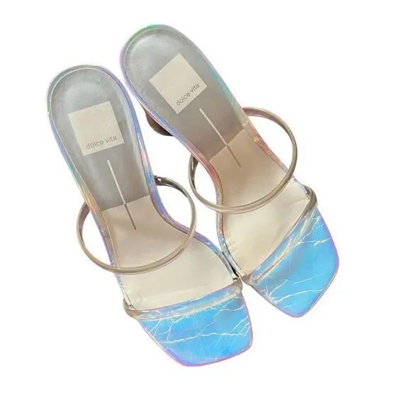 Dolce Vita Noles Iridescent round heel sandals - Picture 6 of 7